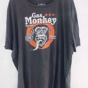 Gas Monkey Men's Brown & Orange T-Shirt Size 3XL